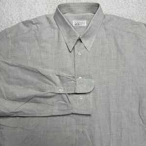 Canali Long Sleeve Dress Shirt Men's 16.5 (42) Button Down Beige Designer‎